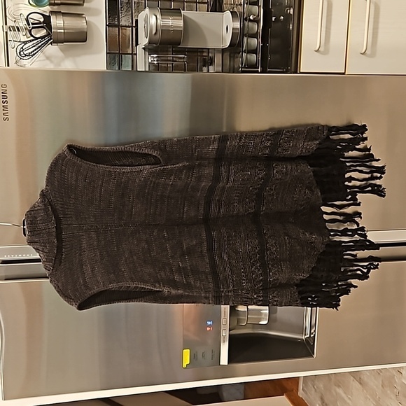 💕SANCTUARY💕 Lucie Vest with Fringe Detail ~ Black Small NWOT - Picture 6 of 11